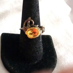 Custom made 2ct natural earth mined citrine solitaire Size 7.75🤗